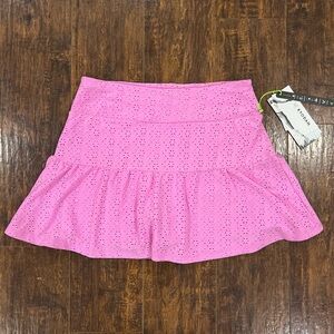 Kyodan Pink Eyelet Ruffle Mini Skirt